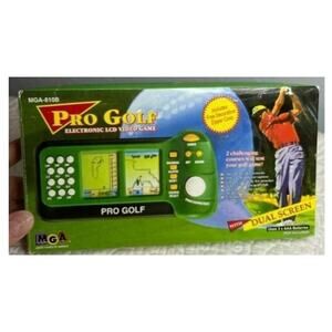 Pro Golf Electronic LCD Video Game Dual Screen MGA-810B Uses AAA Batteries